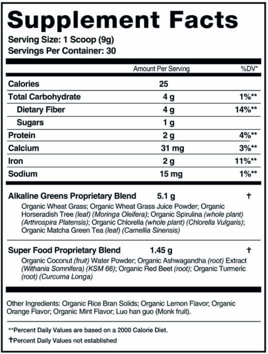 Organifi Green Juice Nutrition Facts Organifi Green Juice Nutrition Facts