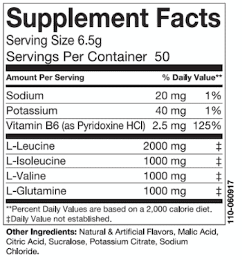 Swolverine BCAA Supplement Facts Swolverine BCAA Supplement Facts