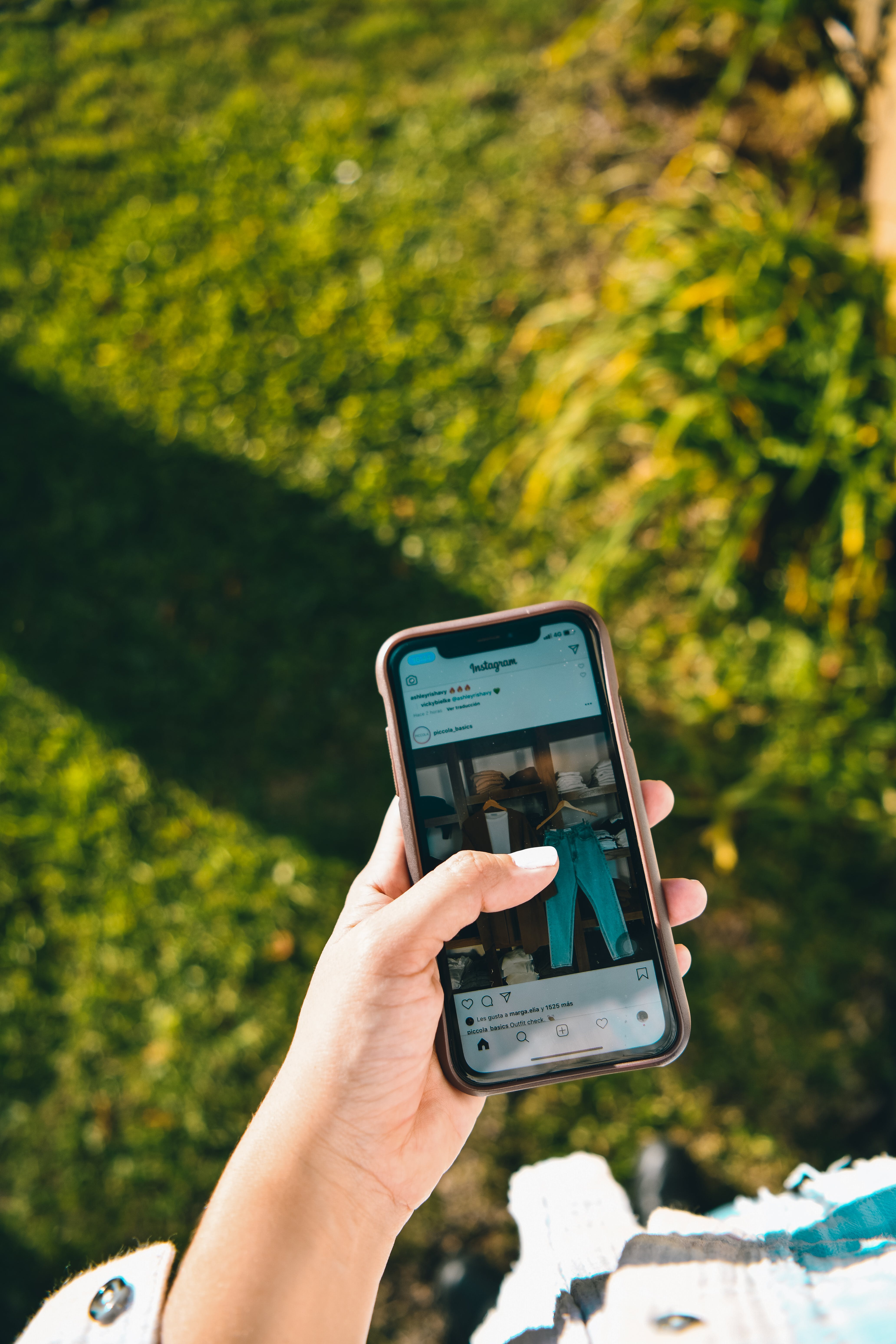 Free Photo of Person Using Mobile Phone Stock Photo