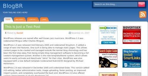 Deep Blue WordPress Theme Released Photo